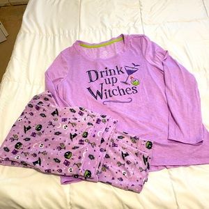 Women’s Halloween pajamas size 16-18 (XL). Long sleeve top and long pant.